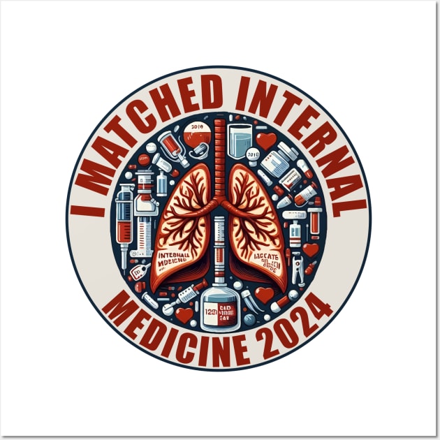 Happy Medical Match Day I Matched Internal Medicine 2024 Wall Art by Pikalaolamotor